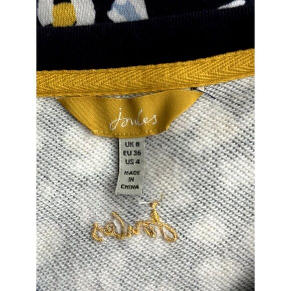 Joules Presley Slim Sweatshirt in Navy Leopard Size 4 - Picture 5 of 5